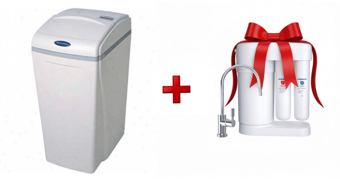 Фильтр для умягчения воды Аквафор WS800-K/0.35 + подарок Морион DWM-101SN