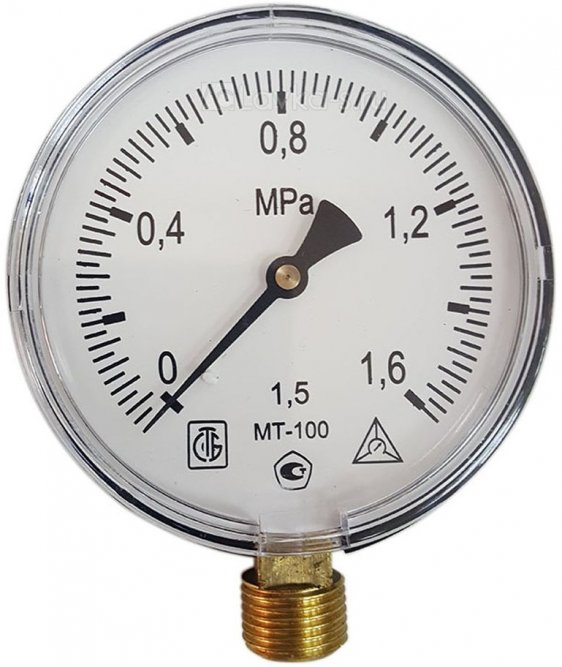 Манометр MT-100 1,0 МПа (G1/2 дюймовая)