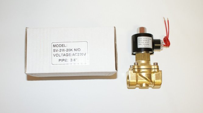 Клапан соленоидный SV-2W-20k N/O 3/4" прямого действия