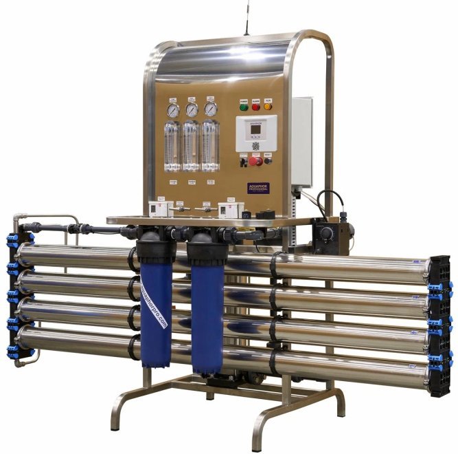 Система обратного осмоса AQUAPHOR APRO-1500-D-5 Short Black (дозатор GRUNDFOS, PLC Aquaphor, 4040)