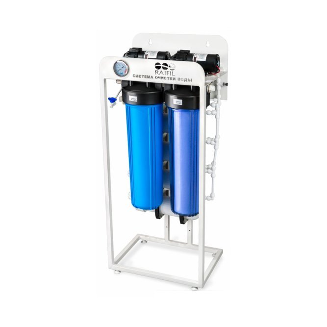 Водоочиститель RO-150 с промывкой (150 л/ч 4 мембраны с промывкой и ТДС) RO-150