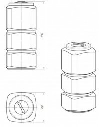Емкость L 750 синий (1710х 750х 750)